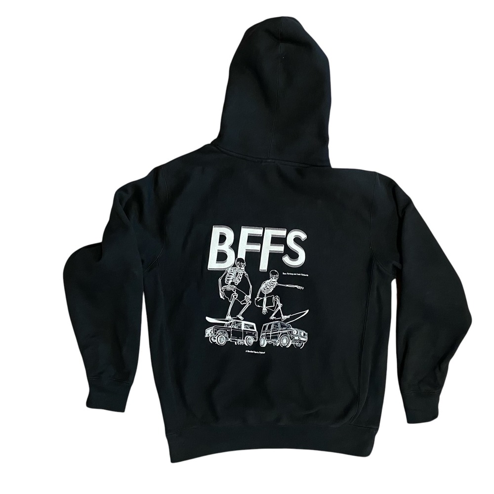 Barstool‎ Sports BFFS Hoodie Skeleton Graphic Black Sweatshirt Men Large Podcast